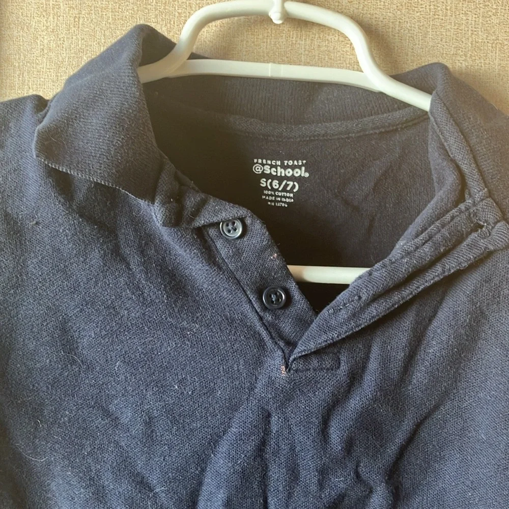 FINAL MARKDOWN French Toast Blue polo shirt for School small